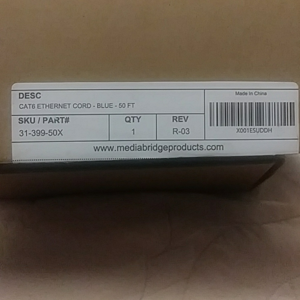 Ethernet cord Blue 50 ft.